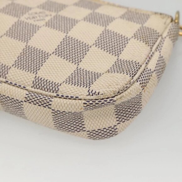 LOUIS VUITTON Damier Azur Mini Pochette Accessoires Pouch N63005 Auth KD345 - Picture 4 of 16
